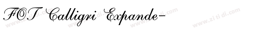 FOT Calligri Expande字体转换